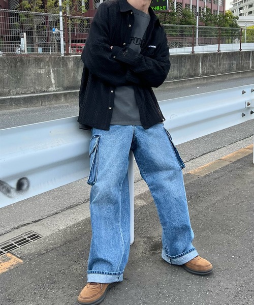 Perushu（ペルーシュ）の「メッシュシアーシャツ（シャツ/ブラウス・メンズ・ブラック/アイボリー・LARGE/MEDIUM）」の14枚目の写真