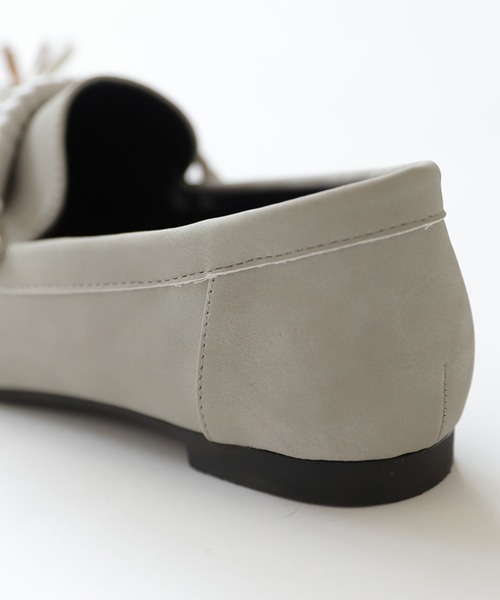 antiqua(アンティカ)の「タッセルモカシン(モカシン/デッキシューズ・レディース・ブラック/グレー・M/L/S/LL)」の6枚目の写真