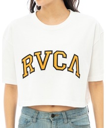 RVCA レディース  BETTER ARCH TEE Ｔシャツ【2023年夏モデル】/ルーカカレッジロゴクロップド半袖Tシャツ