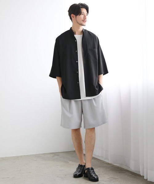 LIL VENDARS(リルヴェンダース)の「【セットアップ 3点セット】テックリネンスキッパ―プルオーバーシャツ&1タックショートパンツ&タンクトップ(セットアップ・メンズ・ネイビー/ブラック/グレー/ブラウン/ベージュ/ブルー・XL/M/L/S)」の20枚目の写真