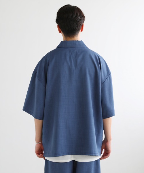 LIL VENDARS(リルヴェンダース)の「【セットアップ 3点セット】テックリネンスキッパ―プルオーバーシャツ&1タックショートパンツ&タンクトップ(セットアップ・メンズ・ネイビー/ブラック/グレー/ブラウン/ベージュ/ブルー・XL/M/L/S)」の17枚目の写真