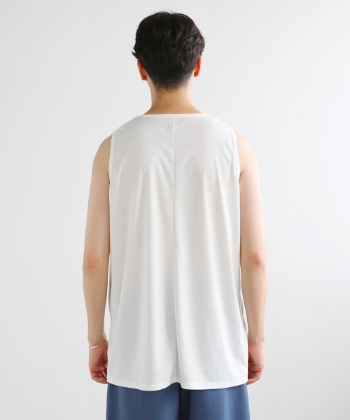 LIL VENDARS(リルヴェンダース)の「【セットアップ 3点セット】テックリネンスキッパ―プルオーバーシャツ&1タックショートパンツ&タンクトップ(セットアップ・メンズ・ネイビー/ブラック/グレー/ブラウン/ベージュ/ブルー・XL/M/L/S)」の11枚目の写真