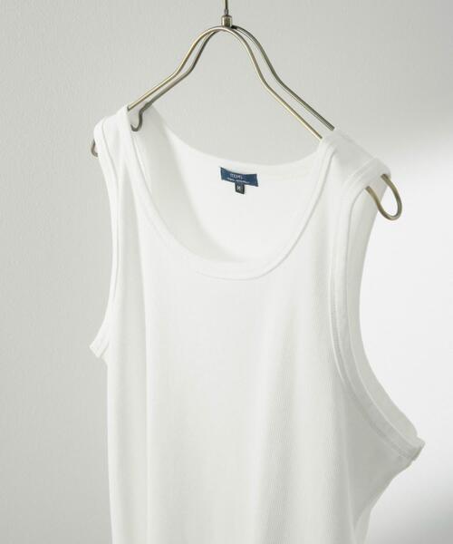 ITEMS URBANRESEARCH（アイテムズ アーバンリサーチ）の「リブタンクトップ（タンクトップ・メンズ・グレー系その他/ブラック/オフホワイト/アイボリー・LARGE/MEDIUM）」の2枚目の写真