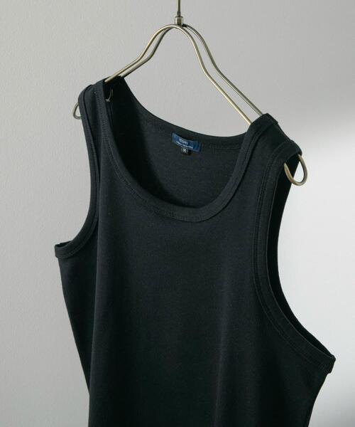 ITEMS URBANRESEARCH（アイテムズ アーバンリサーチ）の「リブタンクトップ（タンクトップ・メンズ・グレー系その他/ブラック/オフホワイト/アイボリー・LARGE/MEDIUM）」の3枚目の写真