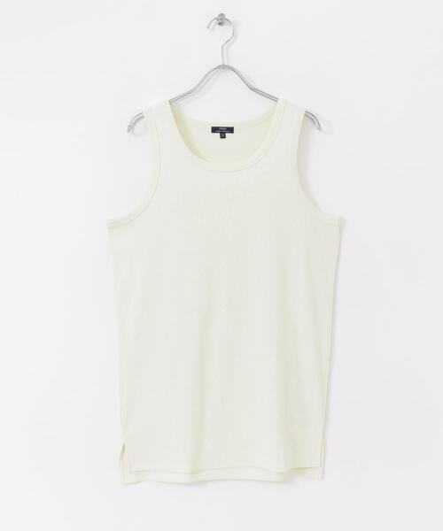 ITEMS URBANRESEARCH（アイテムズ アーバンリサーチ）の「リブタンクトップ（タンクトップ・メンズ・グレー系その他/ブラック/オフホワイト/アイボリー・LARGE/MEDIUM）」の5枚目の写真