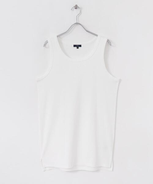 ITEMS URBANRESEARCH（アイテムズ アーバンリサーチ）の「リブタンクトップ（タンクトップ・メンズ・グレー系その他/ブラック/オフホワイト/アイボリー・LARGE/MEDIUM）」の7枚目の写真