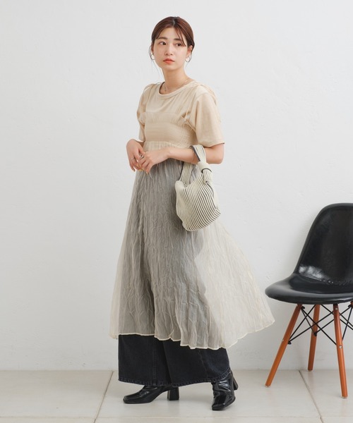 Kastane（カスタネ）の「【WEB限定カラー】リブニットBAG（ハンドバッグ・レディース・ブルー/アイボリー/ライトグレー・FREE）」の7枚目の写真