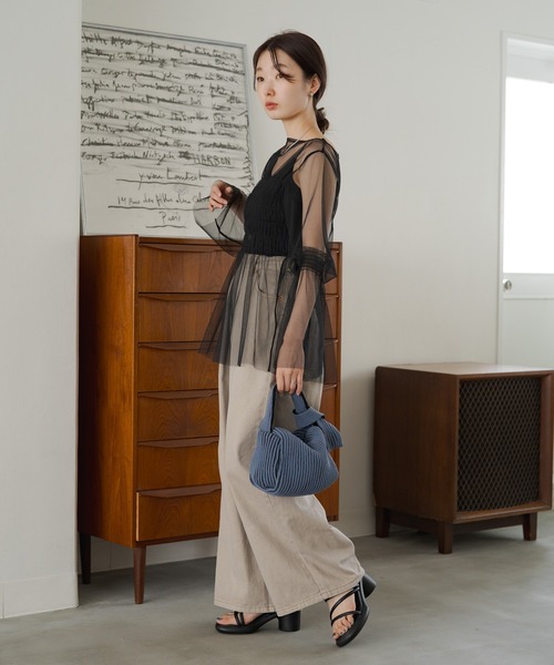 Kastane（カスタネ）の「【WEB限定カラー】リブニットBAG（ハンドバッグ・レディース・ブルー/アイボリー/ライトグレー・FREE）」の20枚目の写真