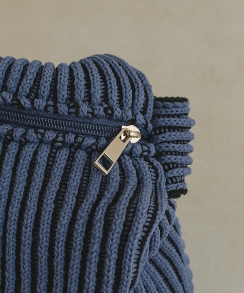 Kastane（カスタネ）の「【WEB限定カラー】リブニットBAG（ハンドバッグ・レディース・ブルー/アイボリー/ライトグレー・FREE）」の21枚目の写真