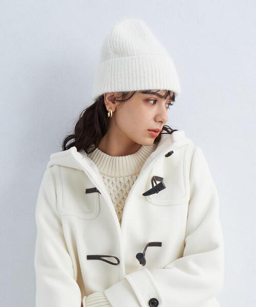 green label relaxing（グリーンレーベルリラクシング）の「リブ ニットキャップ / 帽子 / ニット帽（ニットキャップ/ビーニー・レディース・ライトグレー/ブラック/オフホワイト/コバルトブルー・FREE）」の7枚目の写真