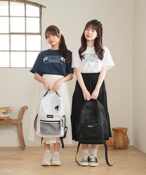 Cham.（チャム）の「メンズライクビッグT（Tシャツ/カットソー・レディース・ネイビー/ホワイト・F）」の14枚目の写真
