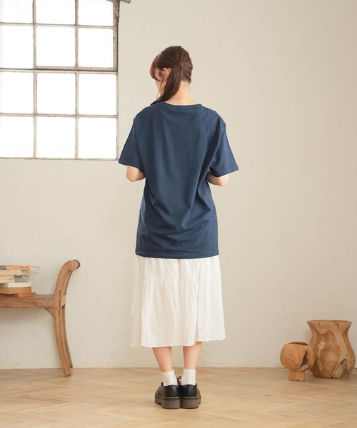 Cham.（チャム）の「メンズライクビッグT（Tシャツ/カットソー・レディース・ネイビー/ホワイト・F）」の18枚目の写真