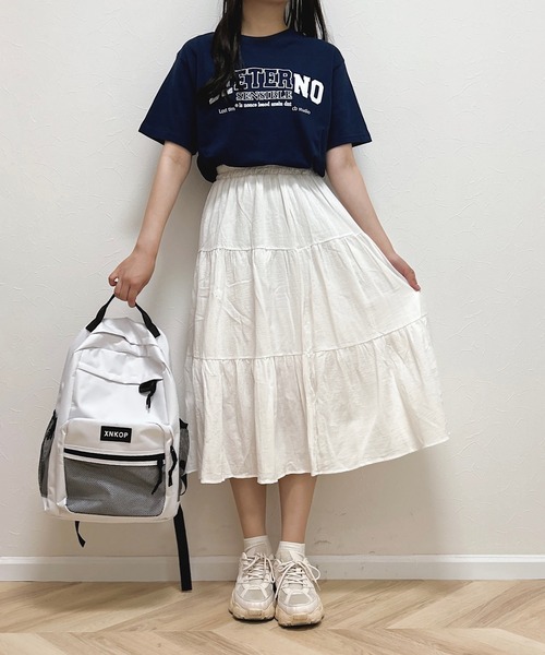 Cham.（チャム）の「メンズライクビッグT（Tシャツ/カットソー・レディース・ネイビー/ホワイト・F）」の19枚目の写真