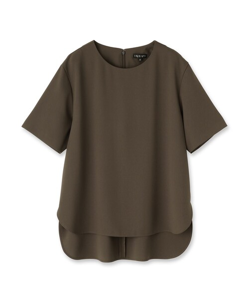 INDIVI(インディヴィ)の「◆【洗える/SETUP可能】シンプルTシャツライクブラウス(シャツ/ブラウス・レディース・オフホワイト/ブラック/ダークブラウン・40/38/36/19/15 /13/03/05)」の14枚目の写真