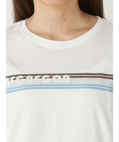 McGREGOR(マックレガー)の「プリントロゴTシャツ(Tシャツ/カットソー・レディース・ホワイト/ピンク/ライトイエロー/ネイビー/アイボリー/コーラル・L/M)」の11枚目の写真