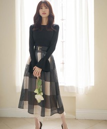 emiriawiz Brise check skirt gray グレー S emiriawiz Brise check skirt gray グレー S emiriawiz