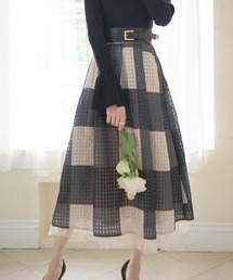 チェックスカート(エミリアウィズ) Tulle check skirt | エミリアウィズ 公式オンラインストア
