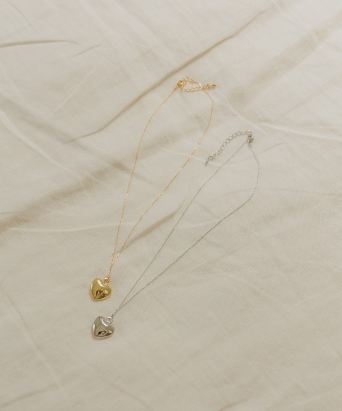 flower（フラワー）の「ハートチャームネックレス（ネックレス・レディース・ゴールド/シルバー・FREE）」の7枚目の写真
