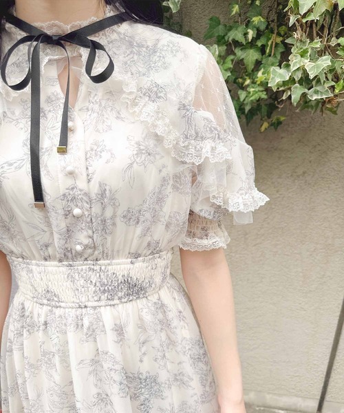 ROJITA(ロジータ)の「花柄ロングワンピース(ワンピース・レディース・アイボリー/ピンク/グレー・FREE)」の21枚目の写真