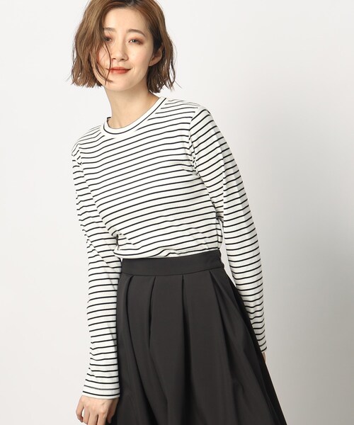 grove（グローブ）の「◆テレコ長袖ロンT（Tシャツ/カットソー・レディース・ホワイト系5/ブラック/アイボリー・02/03/01/04/05）」の19枚目の写真