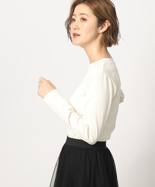 grove（グローブ）の「◆テレコ長袖ロンT（Tシャツ/カットソー・レディース・ホワイト系5/ブラック/アイボリー・02/03/01/04/05）」の11枚目の写真