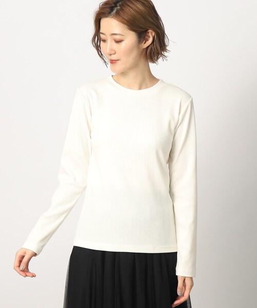 grove（グローブ）の「◆テレコ長袖ロンT（Tシャツ/カットソー・レディース・ホワイト系5/ブラック/アイボリー・02/03/01/04/05）」の8枚目の写真