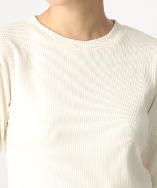 grove（グローブ）の「◆テレコ長袖ロンT（Tシャツ/カットソー・レディース・ホワイト系5/ブラック/アイボリー・02/03/01/04/05）」の5枚目の写真