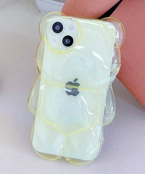 Mayree（メイリー）の「【float】《耐衝撃》テディベア キャンディーカラーiPhoneケース【iPhoneシリーズ/各種機種対応】（スマホケース/カバー・レディース・イエロー/ブルー/ピンク/パープル/ブラック/クリア・A/B/C/F/H/I/J/N/O/P/Q/T/U/V/W/iPhone 15/iPhone 15 Plus/iPhone 15 Pro/iPhone 15 Pro Max/iPhone 16 Pro/iPhone 16）」の4枚目の写真