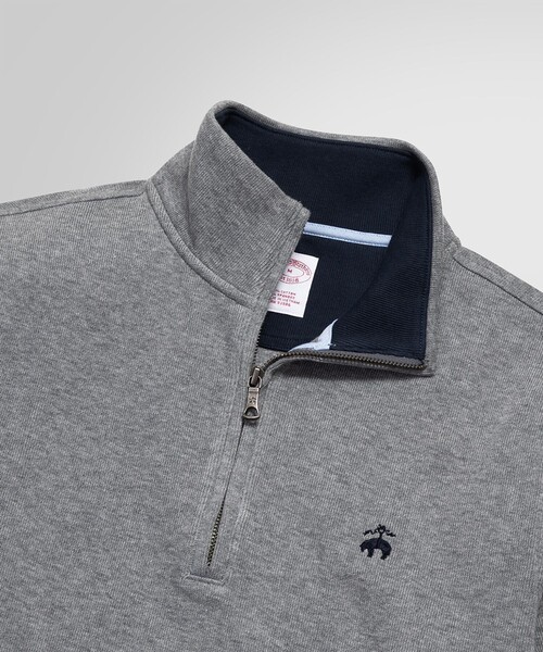 BROOKS BROTHERS(ブルックスブラザーズ)の「ロングスリーブ GFロゴ ハーフジップ モックネックプルオーバー(スウェット・メンズ・ブラック/ネイビー/グリーン/グレー・SMALL/MEDIUM/X-LARGE/LARGE/X-SMALL)」の14枚目の写真