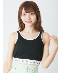カップ入りモノグラムショートタンクトップ