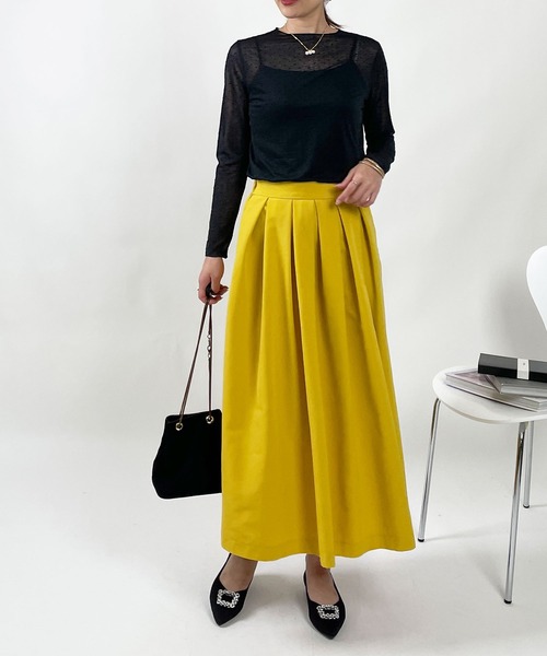 PICCIN PERLA(ピッチンペルラ)の「フロッキードットシアークルーネックカットソー(Tシャツ/カットソー・レディース・ブラック・M)」の6枚目の写真