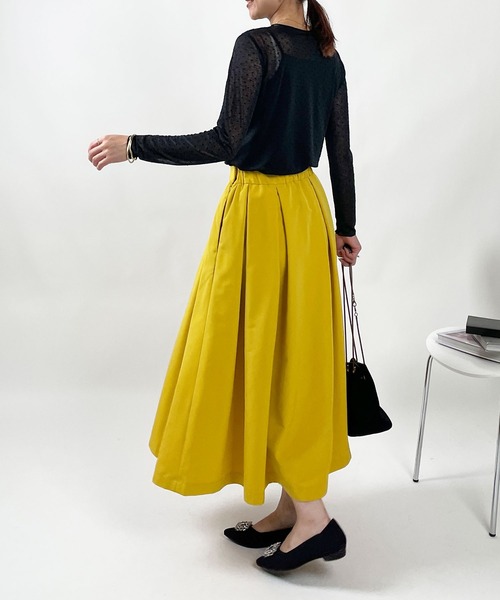 PICCIN PERLA(ピッチンペルラ)の「フロッキードットシアークルーネックカットソー(Tシャツ/カットソー・レディース・ブラック・M)」の7枚目の写真