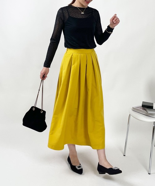 PICCIN PERLA(ピッチンペルラ)の「フロッキードットシアークルーネックカットソー(Tシャツ/カットソー・レディース・ブラック・M)」の9枚目の写真