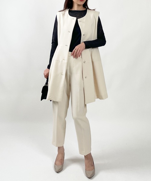 PICCIN PERLA(ピッチンペルラ)の「フロッキードットシアークルーネックカットソー(Tシャツ/カットソー・レディース・ブラック・M)」の10枚目の写真