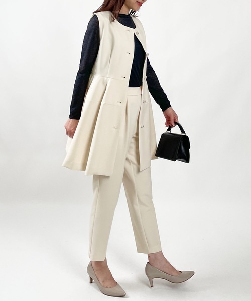PICCIN PERLA(ピッチンペルラ)の「フロッキードットシアークルーネックカットソー(Tシャツ/カットソー・レディース・ブラック・M)」の12枚目の写真