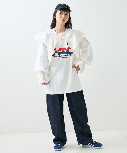 FREAK'S STORE(フリークスストア)の「フリルボレロ(カーディガン/ボレロ・レディース・オフホワイト/ネイビー・フリ-)」の10枚目の写真