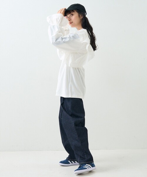 FREAK'S STORE(フリークスストア)の「フリルボレロ(カーディガン/ボレロ・レディース・オフホワイト/ネイビー・フリ-)」の12枚目の写真