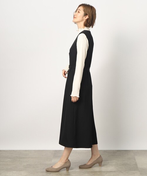 grove(グローブ)の「◆ウール見え前開きジャンドレワンピース(ワンピース・レディース・ブラウン系/ベージュ系その他2/ブラック・04/05/02/01/03)」の5枚目の写真