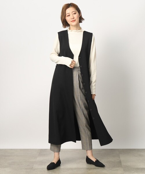 grove(グローブ)の「◆ウール見え前開きジャンドレワンピース(ワンピース・レディース・ブラウン系/ベージュ系その他2/ブラック・04/05/02/01/03)」の10枚目の写真