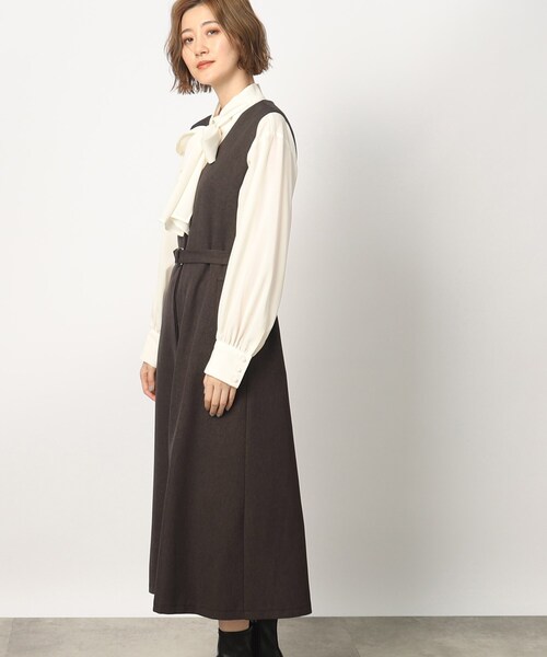 grove(グローブ)の「◆ウール見え前開きジャンドレワンピース(ワンピース・レディース・ブラウン系/ベージュ系その他2/ブラック・04/05/02/01/03)」の16枚目の写真