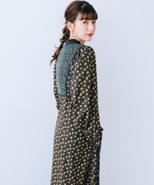 haco!（ハコ）の「【スザンヌさんコラボ】花束と花柄のいいとこ取り。自分も愛でるONE-PIECE by LOVE&PEACE PROJECT（ワンピース・レディース・ブラック系その他/ブラウン系その他・MEDIUM/LARGE/SMALL/X-LARGE）」の20枚目の写真