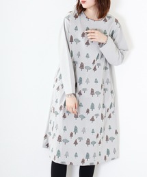 EMAGO 木の刺繍ﾜﾝﾋﾟｰｽ