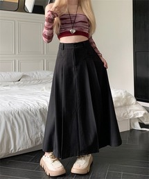サイドプリーツロングスカート