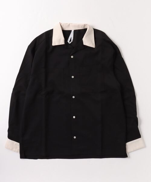 Mag.（マグ）の「ロングスリーブ　クレリックオープンカラーシャツ（シャツ/ブラウス・メンズ・グリーン/オフホワイト/カーキ/サックスブルー/ベージュ/モカ/ブラック・LARGE）」の14枚目の写真