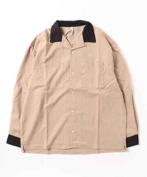 Mag.（マグ）の「ロングスリーブ　クレリックオープンカラーシャツ（シャツ/ブラウス・メンズ・グリーン/オフホワイト/カーキ/サックスブルー/ベージュ/モカ/ブラック・LARGE）」の15枚目の写真