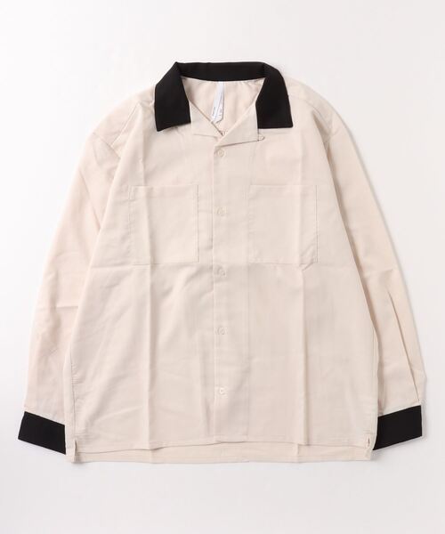 Mag.（マグ）の「ロングスリーブ　クレリックオープンカラーシャツ（シャツ/ブラウス・メンズ・グリーン/オフホワイト/カーキ/サックスブルー/ベージュ/モカ/ブラック・LARGE）」の16枚目の写真