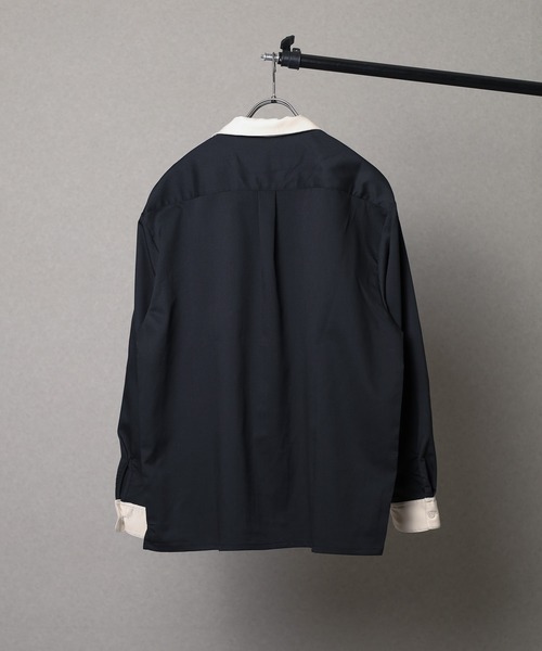 Mag.（マグ）の「ロングスリーブ　クレリックオープンカラーシャツ（シャツ/ブラウス・メンズ・グリーン/オフホワイト/カーキ/サックスブルー/ベージュ/モカ/ブラック・LARGE）」の12枚目の写真