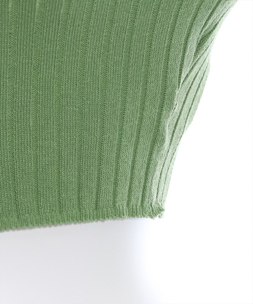 clear（クリア）の「長袖透かし編みダブルジップニットトップス≪2024SS≫（ニット/セーター・レディース・ブラック/カーキ/グレー/ピンク・F）」の11枚目の写真