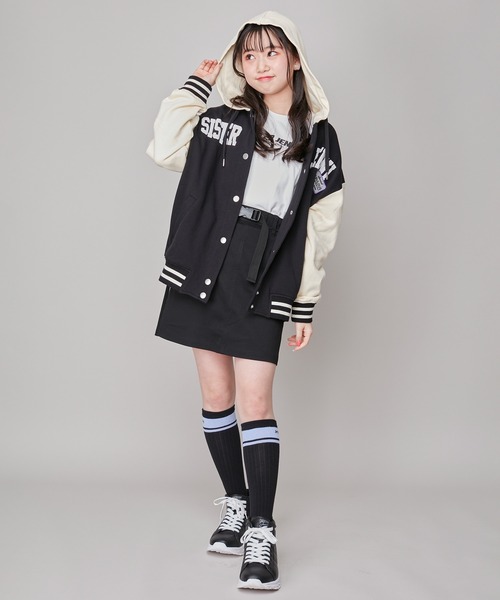 SISTER JENNI（SISTER JENNI）の「【コットン100％】フード付きスウェットスタジャン（スタジャン・キッズ・ブルー/ブラック・140cm/150cm/160cm/130cm）」の18枚目の写真