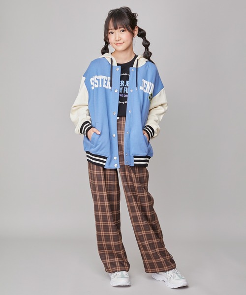 SISTER JENNI（SISTER JENNI）の「【コットン100％】フード付きスウェットスタジャン（スタジャン・キッズ・ブルー/ブラック・140cm/150cm/160cm/130cm）」の19枚目の写真